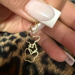 14k dainty butterfly pendant